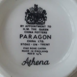 1960s Vintage Athena Tea Set by Paragon, Fine Vintage China, Made in England