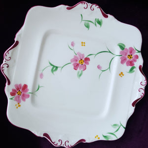 1930s Handpainted Paragon Cake Plate, Vintage China, Made in England