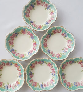 Bavarian Dessert or Fruit Bowl Set, Vintage Porcelain, Made in Germany