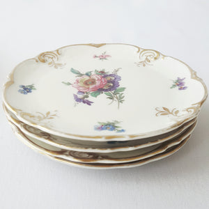 1930s Bavarian Dessert Plates, Vintage Porcelain, Made in Germany