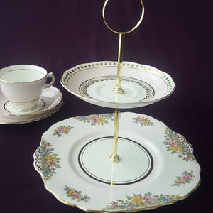 2-tier Cake Stand, Brand New Fittings, Made in England