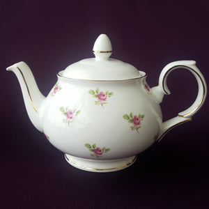 1960s Duchess Teapot for One with Pink Rosebuds