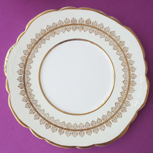 Cream and Gold Clare Cake Plate