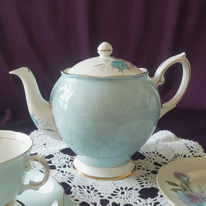 Royal Standard Blue Harlequin Teapot
