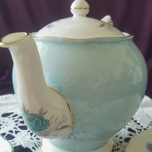 Royal Standard Blue Harlequin Teapot