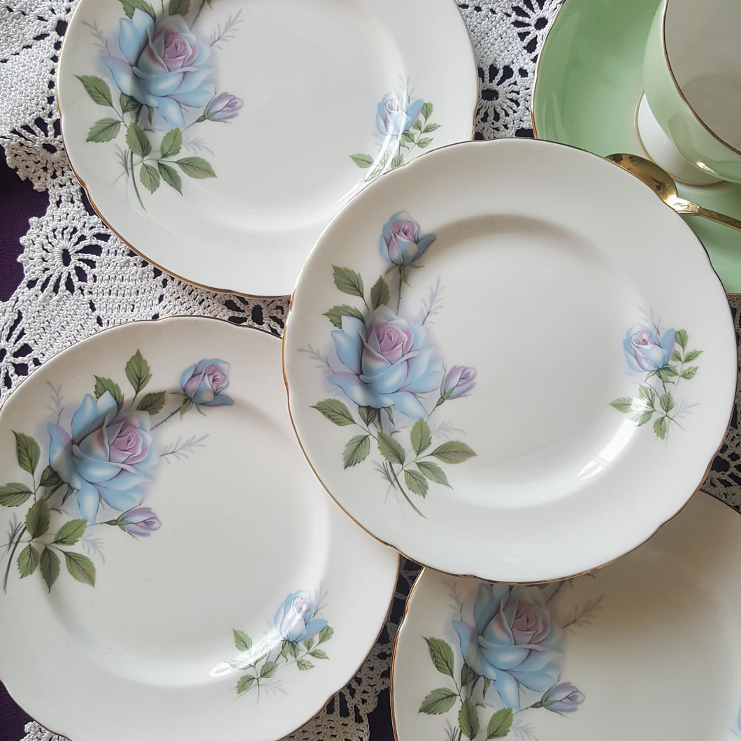 Royal Standard Blue Rose Side Plates