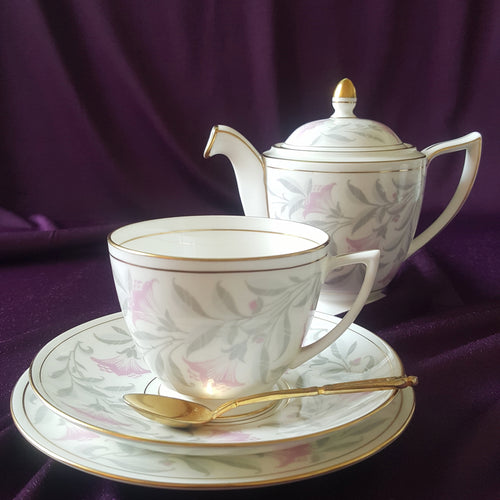 1950s Minton Petunia Teacup Trio