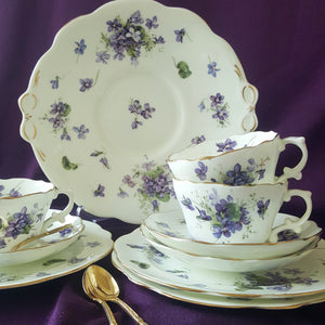 1920s Hammersley Victorian Violets Cake Plate