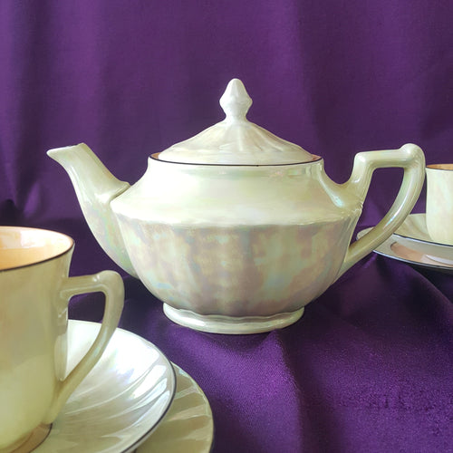 1950s Czechoslovakian Lusterware Teapot