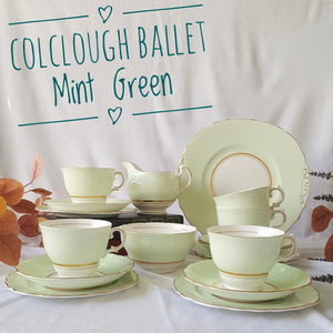 1940s Mint Green Ballet Creamer Set